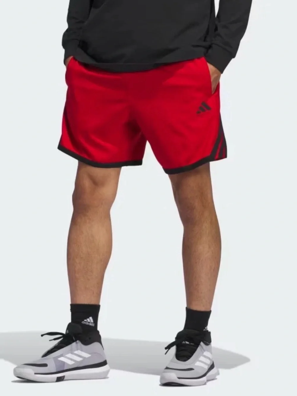 adidas Men’s Crazy Lite Basketball Shorts - Red/Black - XL
